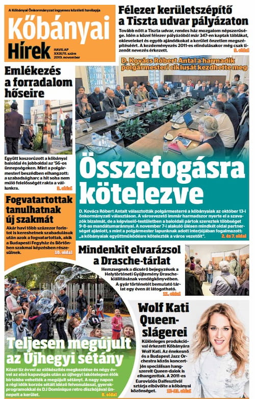 Kőbányai Hírek újság, X. kerületi ingyenes terjesztésű önkormányzati újság