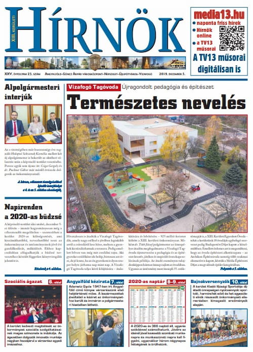 Hírnök újság, XIII. kerületi ingyenes terjesztésű önkormányzati újság